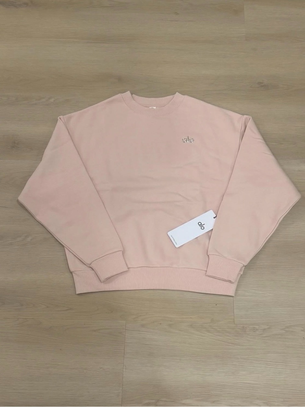 ALO Yoga Men's Crewneck Sweater in Dusty Pink